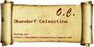 Obendorf Celesztina névjegykártya